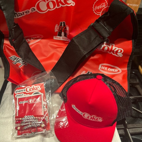 Coca Cola Share-A-Coke Limited Edition Prize Pack - Hat, Tote, Braceletes, Etc - Picture 1 of 5